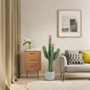 3Ft 36" Artificial Cactus with Black Pot, UV Resistant, Tall Fake Big Cactus Potted Faux Cacti Plants for Home Office Patio Garden Decor - 3 of 4