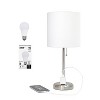 Creekwood Home Contemporary Bedside Table Lamp with Power Outlet - 4 of 4