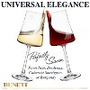 BENETI Modern Luxury Crystal Long Stem Wine Glasses Set of 2, Handmade in Europe - 12oz - 4 of 4