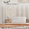 Bed Frame, Corduroy Upholstered Bed Frame with Wingback Headboard, No Box Spring Needed, Solid Wooden Slats, Noise Free, Beige - 4 of 4