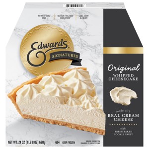 Edwards Signature Cheese Cake Frozen Desserts Original Whipped Cheesecake - 24oz - 1 of 4