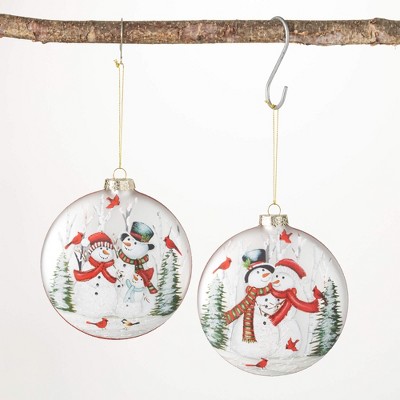 5.5"H Sullivans Snowman Ornament - Set of 2  Multicolored Christmas Ornaments