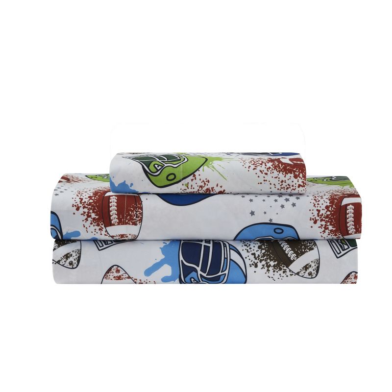 Kids Football Printed Bedding Set Includes Sheet Set by Sweet Home Collection™, 3 of 5