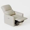 Power Recliner Chair Swivel Glider Upholstered Faux Leather Nursery Rocker Reclining Sofa Chair with Charging Port, Curved Armrests & Padded Backrest - 4 of 4