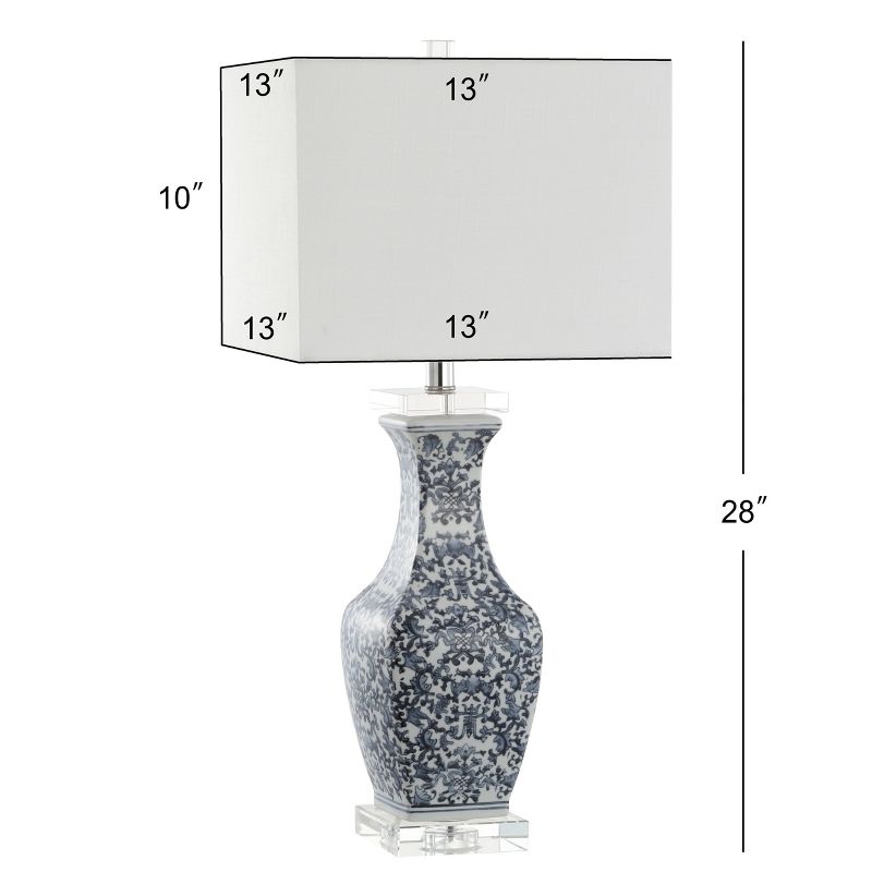 28&#34; Ceramic/Crystal May Table Lamp (Includes LED Light Bulb) Blue - JONATHAN Y, 5 of 6