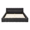NicBex Queen Size Upholstered Bed Frame with Thick Fabric Headboard,Tufted Grounded Platform Bed Frame,No Box Spring Needed,Easy Assembly,Black/White - 4 of 4