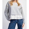 Women's Savage Striped Layered Sweatshirt - eesome - 2 of 3