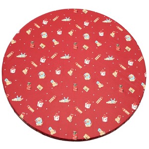 The Lakeside Collection Christmas Canine Custom-Fit Tablecloth Round - 1 of 3