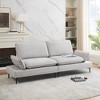 GlasFlength Morden Leisure Loveseat Sofa with Cushioned Support for Contempoary Living Room, Hall, Gray,89”*30.31”*33.85" - 3 of 4