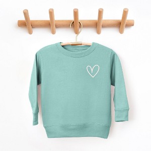 The Juniper Shop Embroidered Hand Drawn Heart Toddler Graphic Sweatshirt - 1 of 3