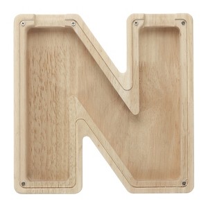 Unique Bargains Wooden Alphabet Money Saving Box Party Decorative Bank - 1 of 4