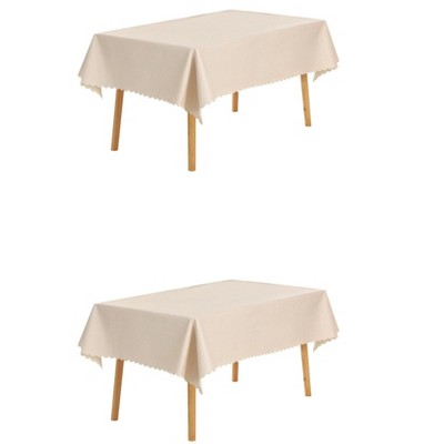 Unique Bargains Oil-Proof Spill-Proof Water Resistance PVC Table Cover 2 Pcs