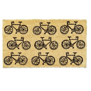 tag 1'6" x 2'6"  Bikes Coir Mat Rectangle Indoor and Outdoor Coir Door Welcome Mat - 1 of 1