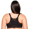 Glamorise Womens WonderWire Front-Closure Posture Back Underwire Bra 9265 Black - image 2 of 4