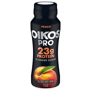 Oikos Pro Fat Free Peach Cultured Dairy Drink - 23 Protein 7 fl oz - 1 of 4