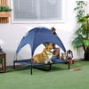 PawHut Elevated Portable Dog Cot Cooling Pet Bed With UV Protection Canopy Shade - 2 of 4