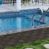 DSVIMOY 12" Patio Deck Tiles, 10pcs DIY Module Interlocking Decking Tiles, Floor Tile for Porch Poolside, Balcony, Brown, 12"*12"*0.8" - 4 of 4