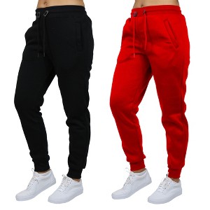 Blue Ice Women's Loose Fit  Fleece-Lined Jogger Sweatpants-2 Pack - 1 of 2