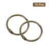 Unique Bargains Carbon Steel Loose Leaf Binder Snap Shower Curtain Rings 15 Pcs - 3 of 4