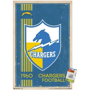 Trends International NFL Los Angeles Chargers - Retro Logo 17 Unframed Wall Poster Prints - 1 of 4