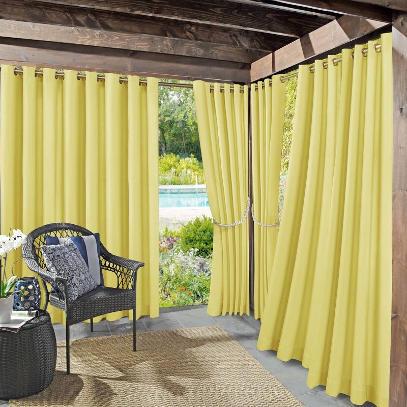 Sailor Indoor/Outdoor UV Protectant Room Darkening Grommet Top Curtain Panel - Sun Zero, 1 of 7