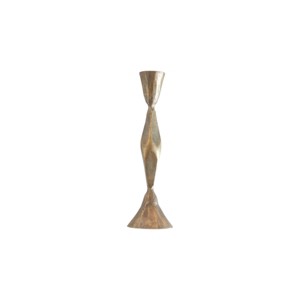 Slickblue Hand Forged Iron Taper Candle Holders, Black or Brass Finish Metal Stands in Small and Large Sizes - 1 of 4