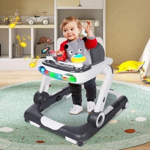 Kinder King 5-in-1 Baby Walker with Music & Lights, Activity Center for Toddler, Adjustable Height, Safety Bumper - 1 of 4