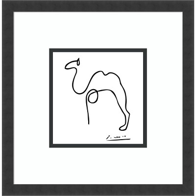 16" x 16" Camel by Pablo Picasso Framed Wall Art Print - Amanti Art