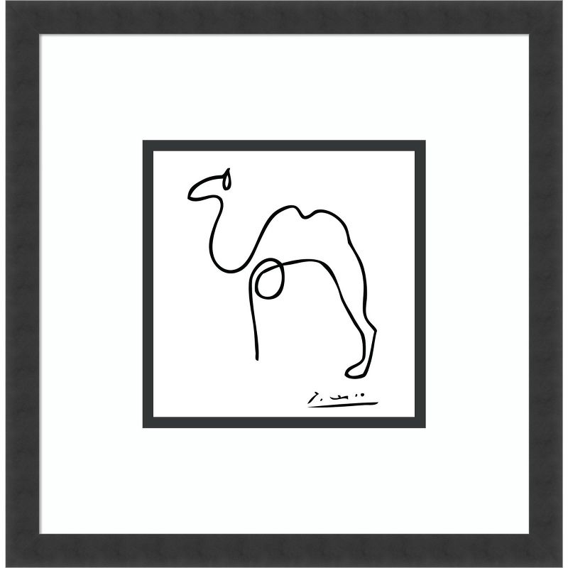 16&#34; x 16&#34; Camel by Pablo Picasso Framed Wall Art Print Black - Amanti Art, 1 of 10
