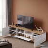 Modern TV Stand for TVs up to 80'', Media Console with Multi-Functional Storage, Entertainment Center with Door Rebound Device for Living Room - 4 of 4