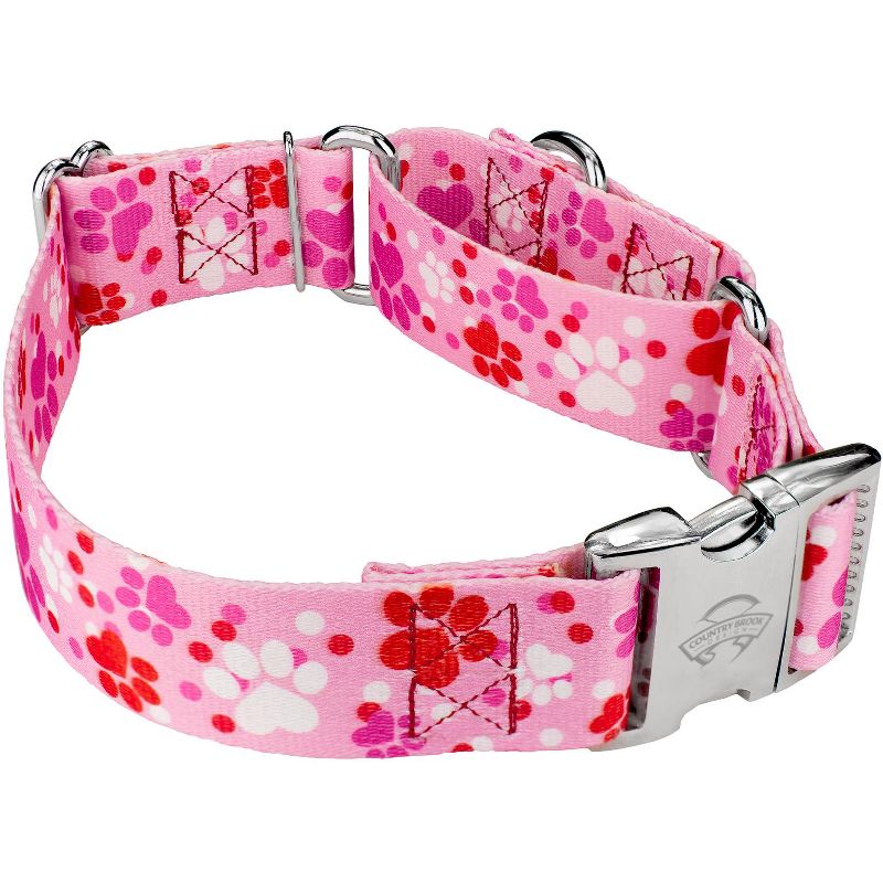 Country Brook Petz 1 1/2 Inch Puppy Love Martingale with Premium Buckle Dog Collar, 3 of 5