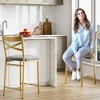 Whizmax  2/4-Pack Bar Stools - PU Leather Counter Height Stools with Back Support & Footrest, for Kitchen Island, Apartment, Set of 2/Set of 4 - 4 of 4