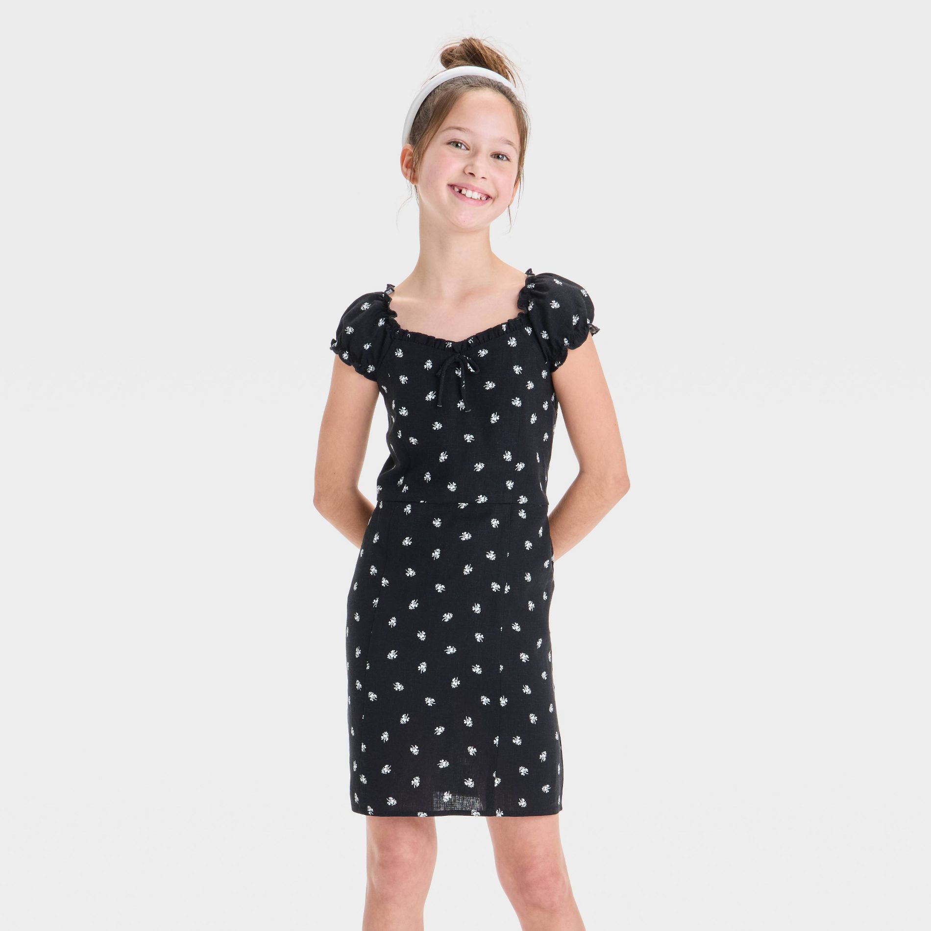 Girls' Cap Sleeve Mini Dress - art class™