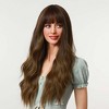 Jessie's Wig 28 Inch Wavy Bang Synthetic Wigs Light Brown Color 1 Pc/Pack - 2 of 4