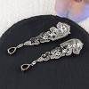 Anna-Kaci Plated Leopard Cheetah Panther Head Zircon Tassel 925 Sterling Silver Drop Dangle Earrings for Women - 3 of 4