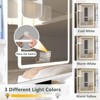 PAGED Vanity Table with Lights, 3-Color LED Lighting & Flip Mirror, 4-Drawer Vanity Desk with Cabinet-Shelf Storage System - 4 of 4