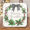 Courtside Market Merry Christmas Wreath 6.5x6.5 Artboard Lid & 20oz Candle Set - 3 of 4