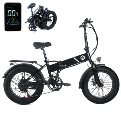 Folding Fat Tire Electric Bike: Foldable E-Bike, Mountain/Off-Road Models, Portable Electric Bicycles with Fat Tires for All-Terrain Riding