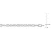 EVERLY JEWELRY | Sterling Silver 3.5mm Fancy Cut Paperclip Chain Bracelet, 9inch - 4 of 4