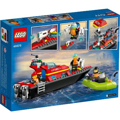 LEGO City Fire Rescue Boat Toy, Floats on Water Set 60373_3