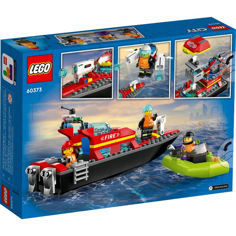 LEGO City Fire Rescue Boat Toy, Floats on Water Set 60373, 5 of 8
