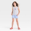Girls' Juniors Stitch Grid Tank Top - Heather Gray - 4 of 4