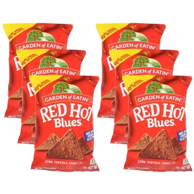 Garden Of Eatin' Red Hot Blues Corn Tortilla Chips - Case of 6/14 oz
