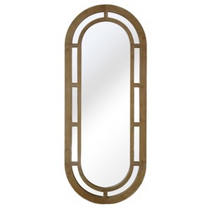 VIP Metal 68 in. Brown Capsule Shaped Mirror with Outline Frame - 1 of 2