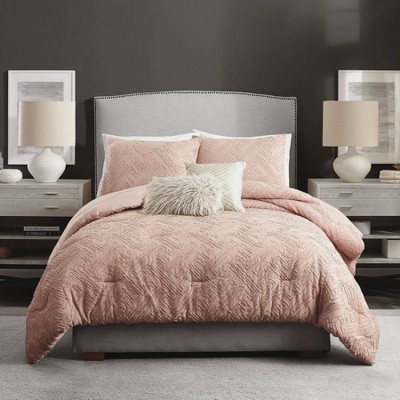 Ivory Embroidered Geo Pattern Square Linen Blend Pillow