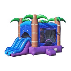 Herokiddo 14'x18' Enchanted Forest Commercial Grade Bounce House with Dual Slide, and Basketball Hoop. - 1 of 4