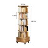 NicBex 5/6-Tier Rotating Bookcase,Space-Saving Storage Shelves with baffles,Round Bookshelf Tower for Bedroom,Living Room,Office - 3 of 4