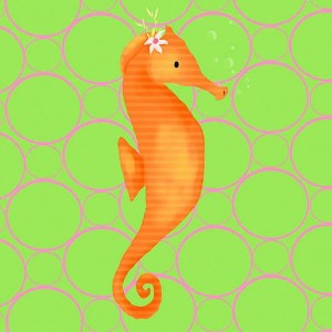 Oopsy Daisy's Penelope the Seahorse Canvas Wall Art - Size 10x10 - 1 of 1