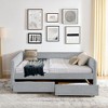 Queen Size Upholstered Daybed with Two Drawers for Bedroom - 3 of 4