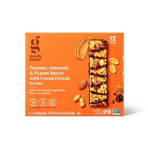 Almonds and Peanut Butter with Cocoa Drizzle Nut Bar - 12ct - Good & Gather™ - 1 of 4